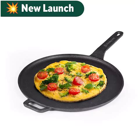 CASTrong Cast Iron Concave Tawa+Free ₹110 Spatula, Pre-seasoned, Nonst ...