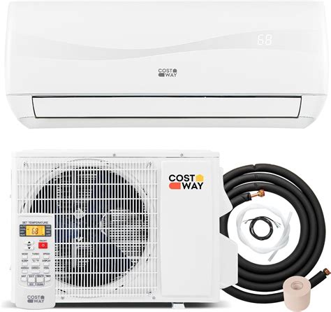 COSTWAY 9000BTU Mini Split Air Conditioner& Heater, 19 SEER2 115V Wall ...