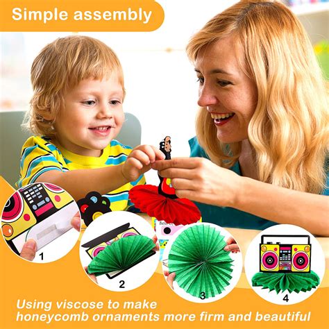 Buy 8 Pieces 1980s Honeycomb Centerpieces Table Topper 1980s Party ...