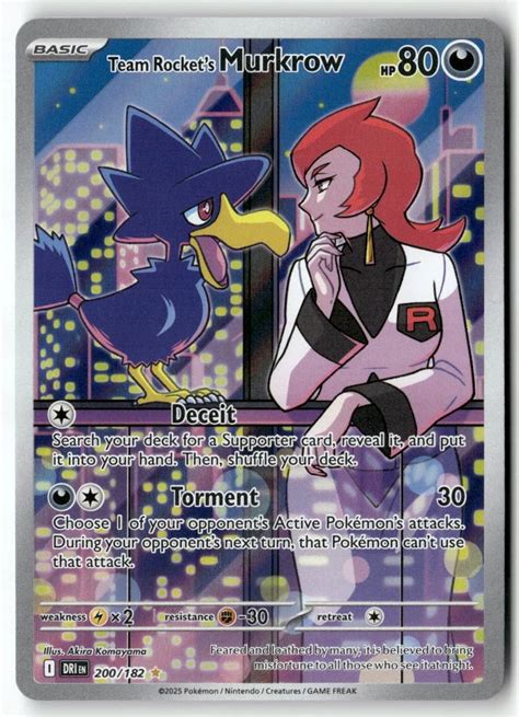 Team Rocket's Murkrow IR 200/182– Pokémon Destined Rivals- Poketcg.in ...