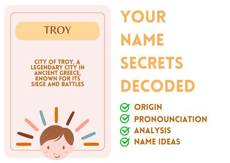 Troy - Boy Name Meaning and Pronunciation