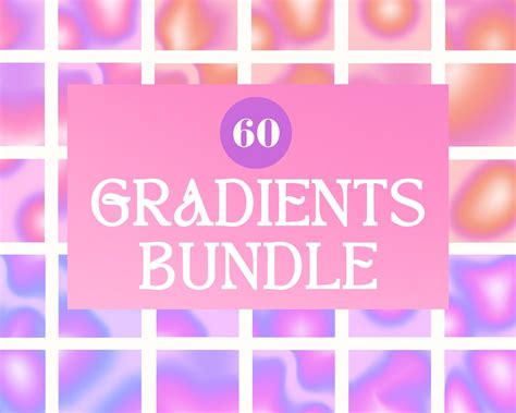 60 Aesthetic Gradients Bundle Pack Backgrounds Pink Purple Orange Blue ...