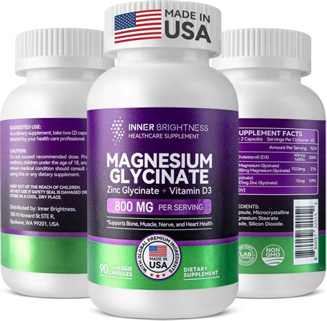 Amazon.com: Organics Ocean Pure Magnesium Glycinate with Zinc - Maximum Strength Chelated ...