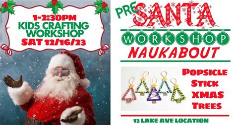 Craft Workshop 1-2:30 | Popsicle Stick XMas Trees, Naukabout, Mashpee ...