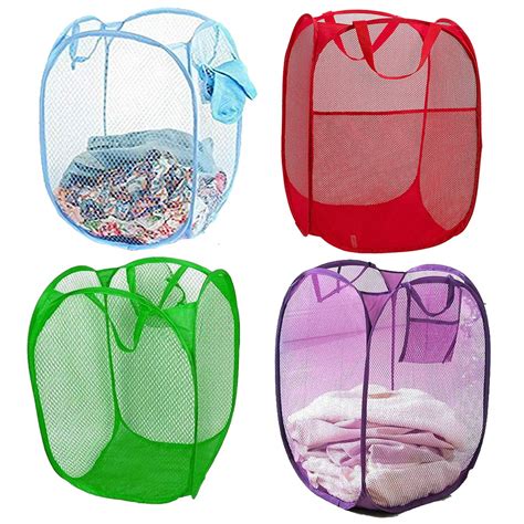 Kuber Industries Nylon 4 Piece Mesh Laundry Basket,20Ltr – GlobalBees Shop