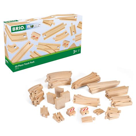 Buy BRIO World 50 Piece Train Track Pack for Kids Age 3 Years Up ...