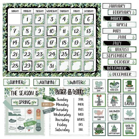 Flip Calendar For Classroom Rod Eucalyptus Flip Calendar Set (2024-2027 ...