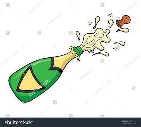 Pop Champagne Cartoon