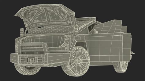 3D Tesla Cybertruck Police Car Rigged for Maya model | 3D Molier ...