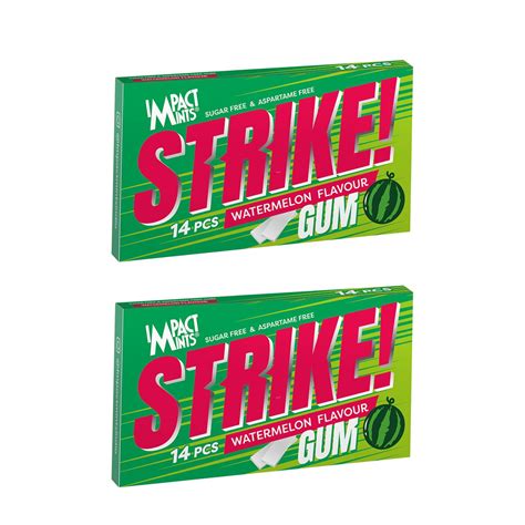 IMPACT MINTS Strike Sugar Free&Aspartame Free Chewing Gum,29G ...