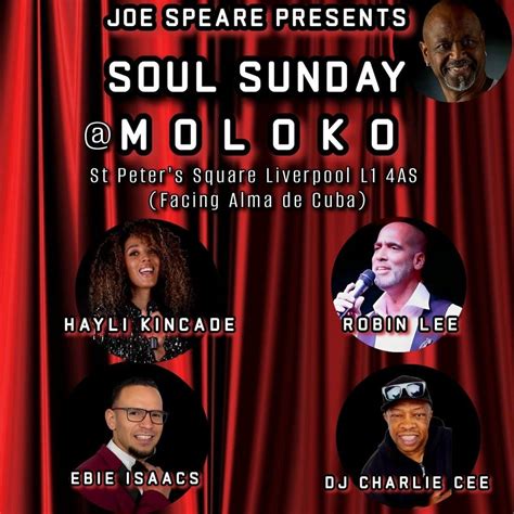 Joe Speare Presents Soul Sunday, MOLOKO LIVERPOOL, April 28 2024 ...