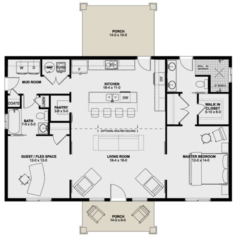2 Bedroom Bath House Plans Open Floor Plan | Floor Roma