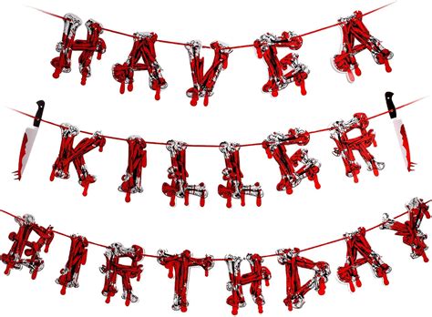 Buy Outus Have a Killer Birthday Banner, Halloween Friday The 13th ...