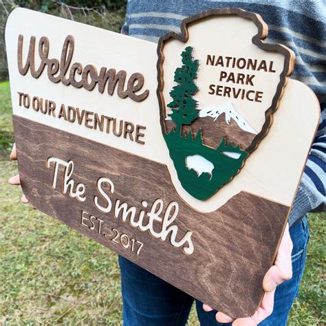 Custom National Park Sign, National Park Wood Sign, Custom NPS, Nature ...