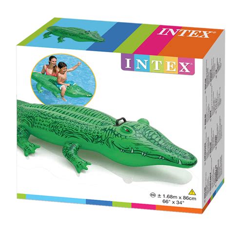 Buy Intex Gator Ride On Inflatable Pool Float, Small Alligator 58546 ...