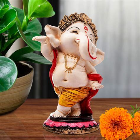 Buy Handicrafts Villa Dancing Ganesh Showpiece (Dancing Ganesh ...