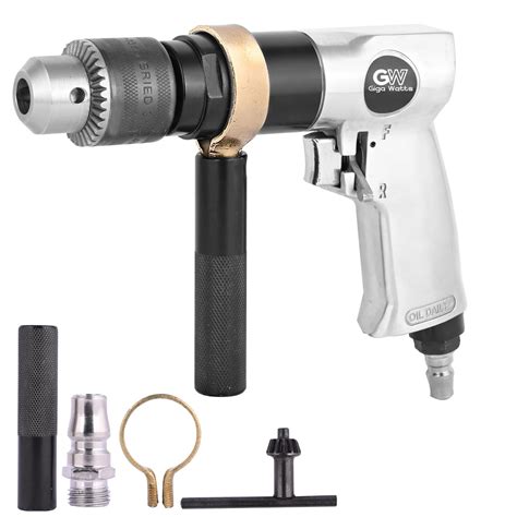 GIGAWATTS RT-3805 1/2” Reversible Air Drill Heavy Duty 3/8inch Hose 700 ...