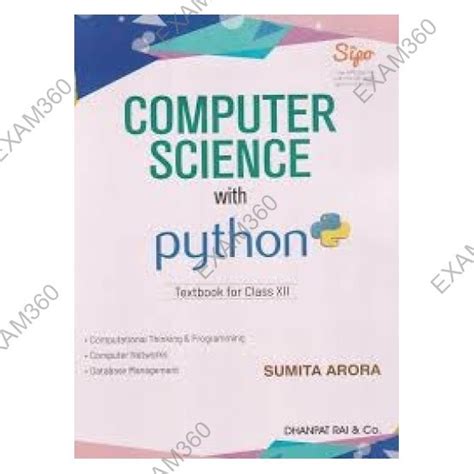 Computer Science With Python Textbook For Class 12 | Dhanpat Rai ...
