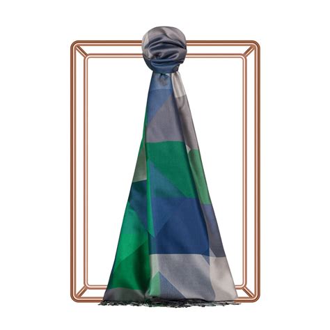 Parcel Print Silk Scarf Model 09 | Ipekevi