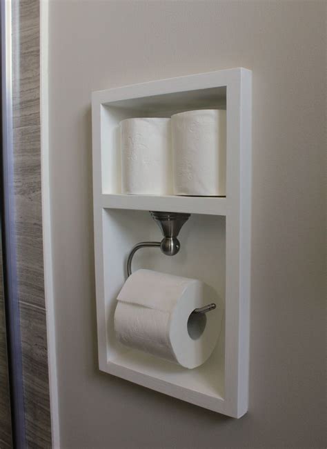 Recessed Toilet Paper Holder (aka working with small spaces) | Recessed toilet paper holder ...