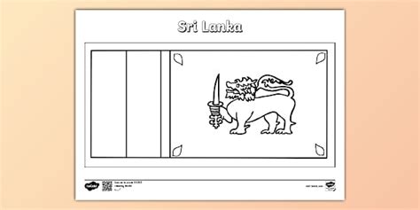 Sri Lanka Flag Colouring (teacher made) - Twinkl