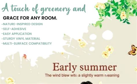Indian Royals Green Leaves and Butterfly Wall Stickers for Home, Living ...