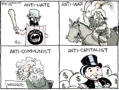 Political cartoon U.S. Anti-hate anti-war anti-communist anti ...