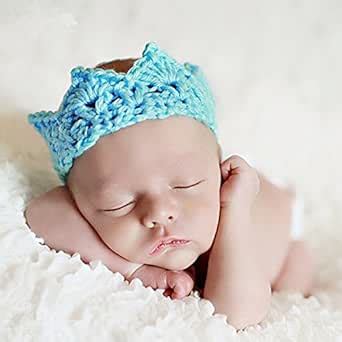 Cute Newborn Infant Baby Girl Boy Handmade Crochet Knit Crown Hat ...
