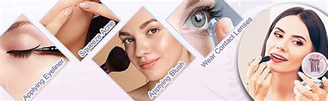 MAJESTIQUE Glitter Round Pocket Mirror - 1X/2X Magnifying Makeup Hand ...