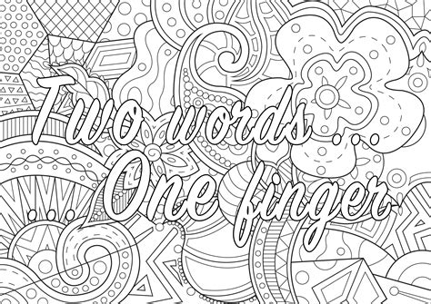 Adults Only Free Printable Coloring Book Pages For Adults Swear Words