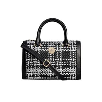 Buy ESBEDA Black Silver Color Textured Glitter Shine Handbag For Women ...