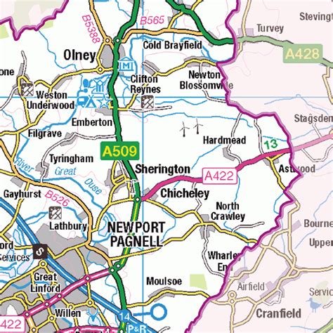 Buckinghamshire County Map : XYZ Maps