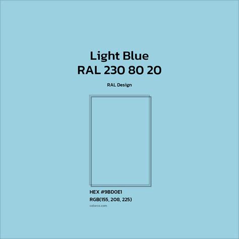 About RAL 230 80 20 - Light Blue Color - Color codes | matching colors ...