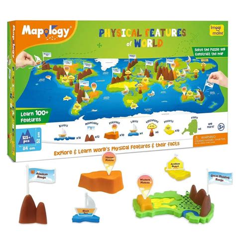 Imagimake Mapology World Physical Features Puzzle | Naivri