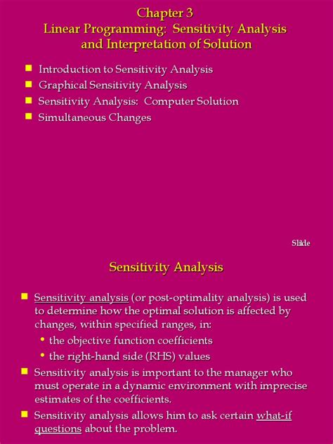 Image result for Sensitivity Analysis Introduction