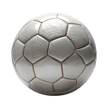A Realistic Soccer Ball With Visible Stitching On White Background, A ...