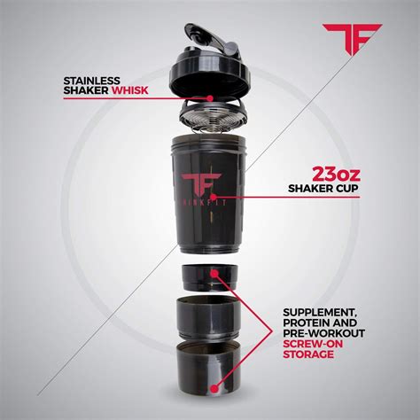 ThinkFit Insulated Meal Prep Lunch Bag | 6 Portion Control Containers ...