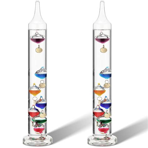 Amazon.com: Kanayu 2 Pcs Glass Thermometer 14.57 Inch Indoor Outdoor ...