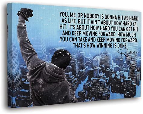 SpiritualHands Rocky Balboa Motivational Quote Wall Art - India | Ubuy