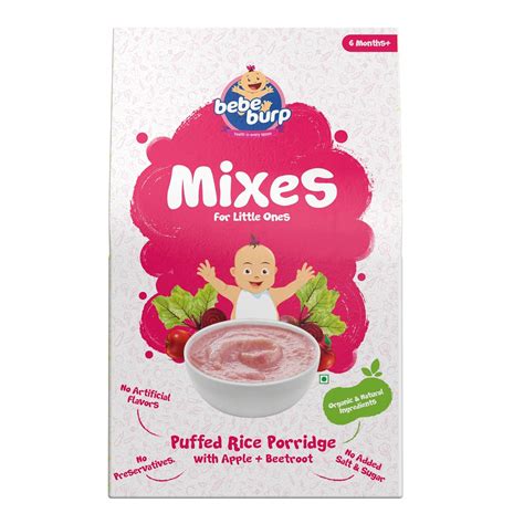 Bebe Burp - Cereals | Mix Porridge Puffed Rice Porridge with Apple ...