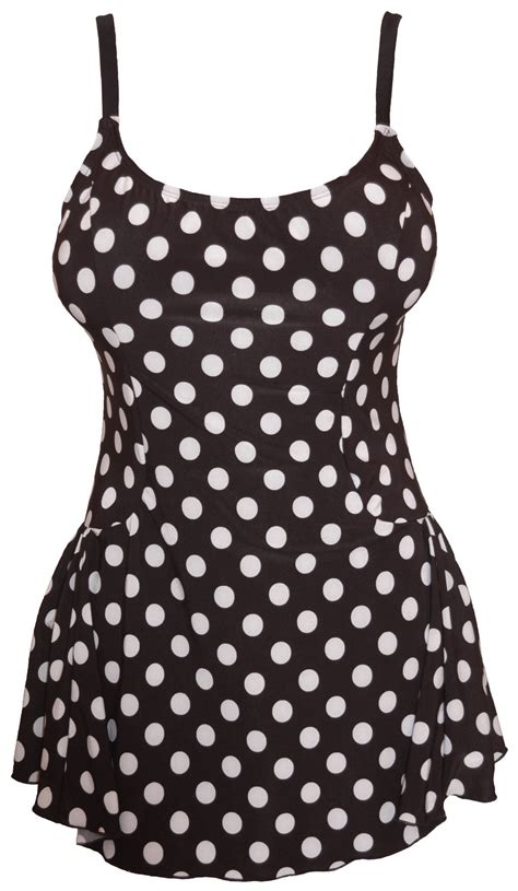 The Polka Dots Swimsuit | White swimwear, Bathing suits tankini, Plus ...