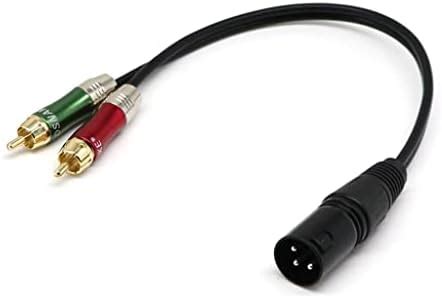 UNIQUESOL Professional 0.3m 12inch XLR Y Splitter Patch Cable, 1 XLR ...