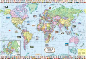 World Map : Political Fine Art Print - Vidya Chitr Prakashan posters ...