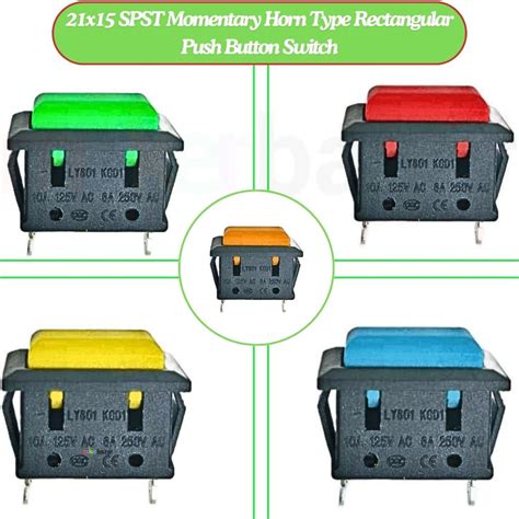 Buy SPST Momentary Horn Push Button Switch | Makerbazar
