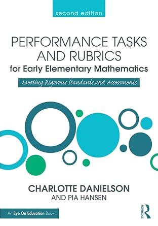 Performance Tasks and Rubrics for Early Elementary Mathematics: Meeting ...