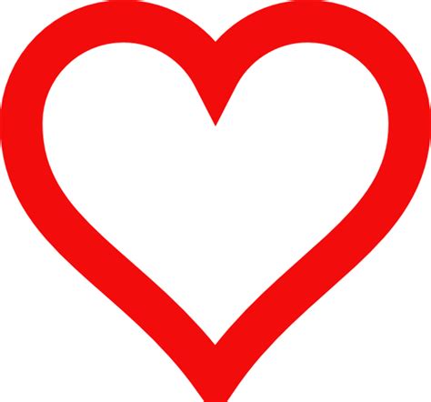 Red Heart Outline Clipart at tanmitchellblog Blog
