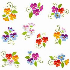 Clipart For Digitizing by Pansies Set Semi Exclusive Clip Set For Clipart For Digitizing