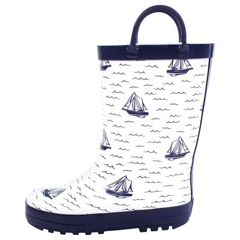 Hudson Baby Infant Boy Rain Boots, Sailboat, 11 Toddler - Walmart.com
