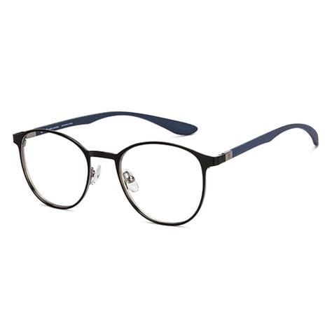 Buy Black Blue Full Rim Round John Jacobs Supreme Steel JJ E11549-C5 ...