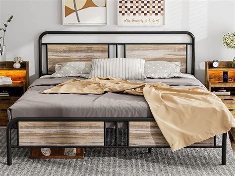 Amazon.com: IKIFLY California King Bed Frames, Metal Cal King Platform ...